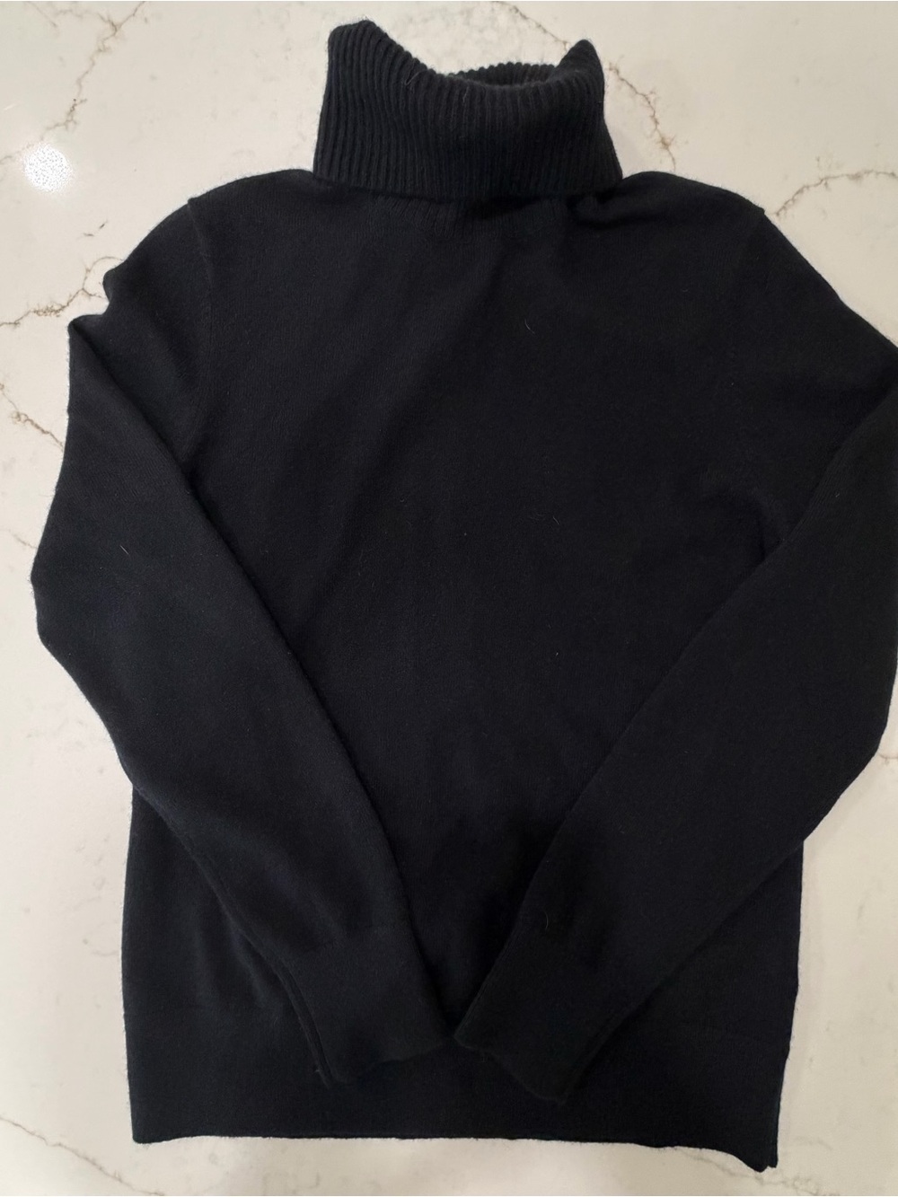 Lands End 100% Cashmere Black Turtleneck Sweater Size Women’s Small